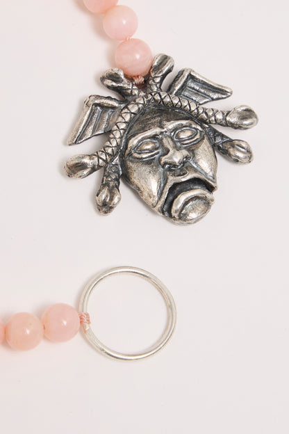 Medusa Door Knocker Bracelet Pink Opal