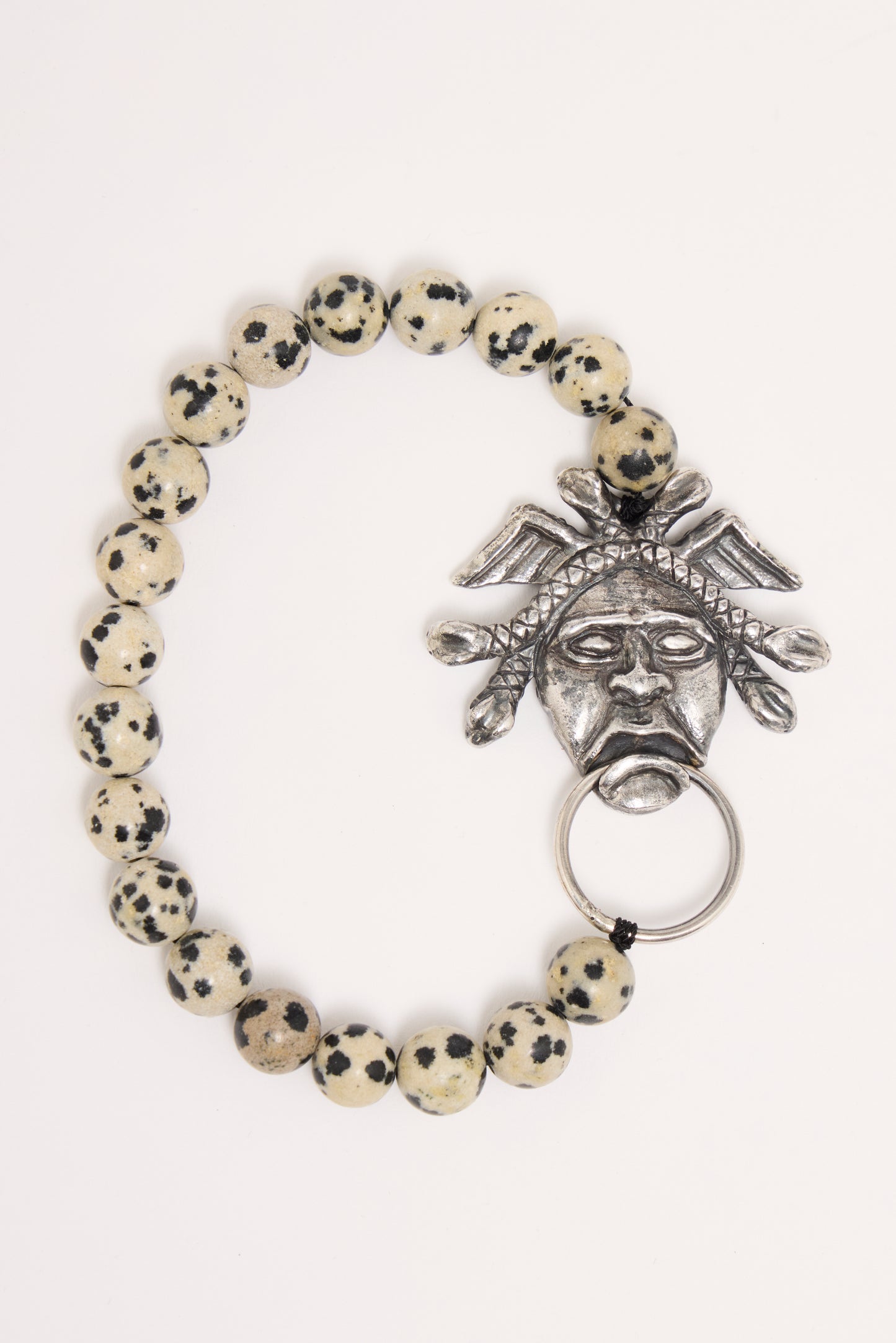 Medusa Door Knocker Bracelet Dalmatian Jasper