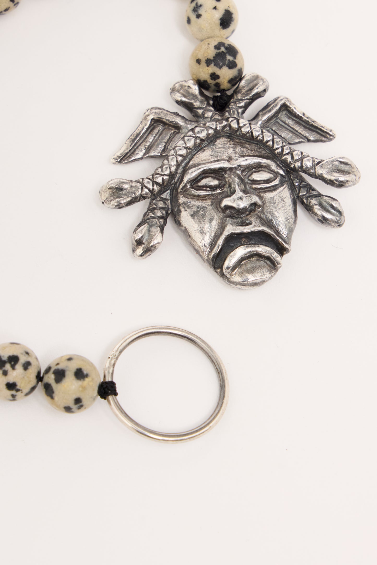 Medusa Door Knocker Bracelet Dalmatian Jasper