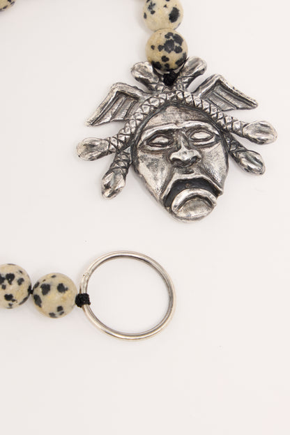 Medusa Door Knocker Bracelet Dalmatian Jasper