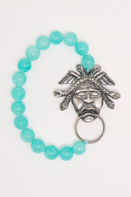 Medusa Door Knocker Bracelet Amazonite