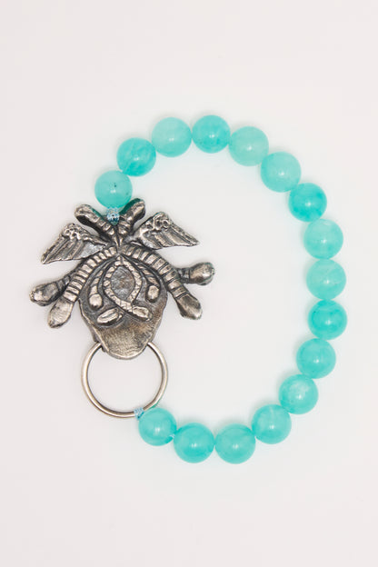 Medusa Door Knocker Bracelet Amazonite
