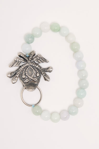 Medusa Door Knocker Bracelet Burmese Jade
