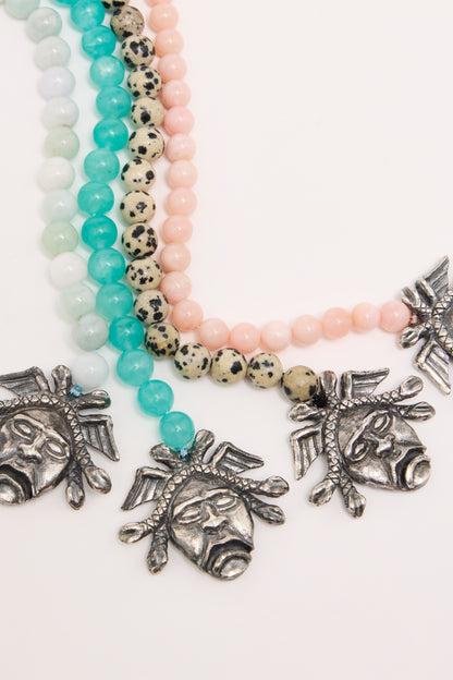 Medusa Door Knocker Bracelet Amazonite